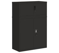 (black, 90 x 40 x 130 cm) vidaXL File Cabinet Storage Cabinet Office Filing Cabinet Storage Unit Steel