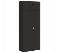 (black, 90 x 40 x 220 cm) vidaXL File Cabinet Storage Cabinet Office Filing Cabinet Storage Unit Steel