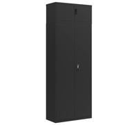 vidaXL File Cabinet Black 90x40x240 cm Steel, Black