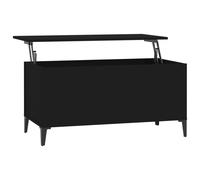 Vidaxl Coffee Table Black 90X44.5X45 Cm Engineered Wood, Black