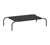 vidaXL Raised Dog Bed Black 90 x 50 x 20 cm Oxford Canvas and Steel, Raised Dog Bed, Outdoor Dog Bed, Cooling Dog Bed