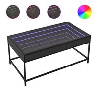 Coffee Table with Infinity LED Hallway Accent End Table Side Table vidaXL