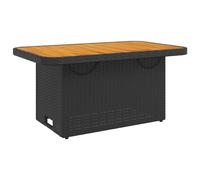 Garden Table Outdoor Table Dining Table Poly Rattan and Acacia Wood vidaXL