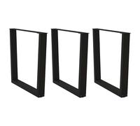 (black, 90 x (72-73.3) cm/3 pcs) vidaXL Dining Table Legs V-Shape Desk Legs Kitchen Furniture Leg 3 pcs Steel