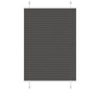 vidaXL Pleated Blind Black 95x100 cm Fabric Width 94.4 cm Polyester, pleated window shade, pleated shade, concertina blind, plisse blind