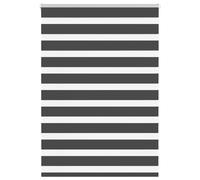 vidaXL Zebra Blind Black 95x100 cm Fabric Width 90.9 cm Polyester, Black