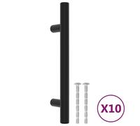 (black, 96 mm/ 10 pcs) vidaXL Cabinet Handles Door Handles Furniture Drawer Pull Stainless Steel