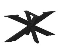 Coffee table leg Black Powder-coated Steel 98x58x42-43cm Spider Shape w/adjust