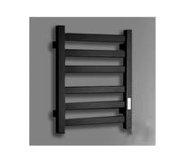 Black a,Hard wired,Aluminum Heated Towel Drying Rack,Wall Mounted Electric Towel Rack for Towels Bathrobes Blankets,Hot Fast Heating