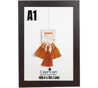 (Black , A1 (59.4 x 84.1 cm)) Multi Size MDF Wood Wall-Mounted Photo Frames