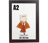 (Black , A2 (42 x 59.4 cm)) Multi Size MDF Wood Wall-Mounted Photo Frames