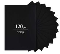 Black, A4 130gsm Colored Card Stock Pack of 120 Sheets