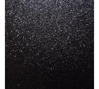 Black A4 Fine Glitter Fabric Sheets On Cotton Canvas Bright & Flexible Metallic Craft Sheets x 1