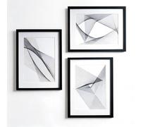 Black A4 Frames with Mount - 3 Pack A4 Picture Frames for Wall & Tabletop, MDF Engineered Wood Photo Frame for Certificate Poster A4 Print