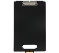 Black A4 Storage Clipcase with Handle, 2-in-1 Weatherproof Clipboard with Separate Compartment