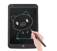 (Black) A5 color LCD screen 12 inch writing board drawing waterproof lock key one key eraser toy gift