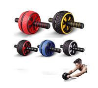 (Black) Ab Roller Big Wheel Abdominal Muscle Trainer for Body Shaping Abs Core Workout Home Gym Fitness Training Equipment