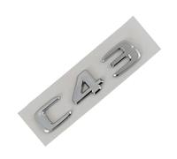 Black ABS 3D Chrome Letters Compatible With Car Stickers Mercedes C43 C63 AMG W204 W205 W203 Accessories Rear Trunk Emblem Logo Badge(C43 Silver)