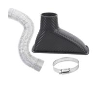 Black ABS Air Intake Scoop, Universal Car Bumper Ventilation Duct | Carbon Fibre Style Finish, Easy Retrofit Fitting, Supports Engine Bay Airflow and Oil Cooler Applications