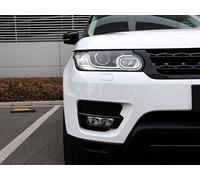 Black ABS Front Light Lamp Strips Cover Trim For Land Rover Range Rover Sport 2014-2017