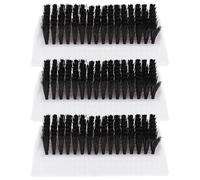 Black Abs Nail Cleaning Brush 3pcs Portable Sturdy Set | Feet and Nails, Smooth Comfortable Grip, Suitable for Nail Cleaning and Nail Art, Compact Black Trio