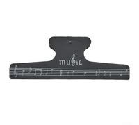 Black ABS Plastic Sheet Music Book Clip Holder 150X50mm Wide Jaw Opening Spring Loaded Clip For Papers Catalogs