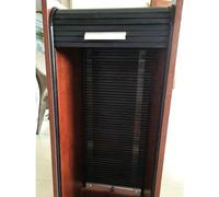 Black ABS Rollup Tambour Door Kit Flexible Privacy Roller Gate for Cabinets Kitchens Shops Dressing Rooms18x28in (46x71cm)