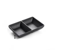 Black ABS Round Soy Sauce Dish, Small Appetizer Pinch Bowls, Hot Pot Dipping Dish for Home Cuisine Seasoning Plate(Style N)