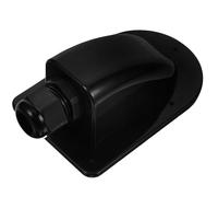Black ABS Solar Cable Entry Box Single Hole Waterproof | Punch free fit, UV resistant and sturdy build, for boat and caravan cables, low profile design cuts wind drag