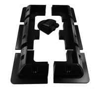 Black ABS Solar Panel Mounting Bracket Kit 7 Pcs for Caravan Boat RV with Cable Entry Gland, No Drill Required, Compatible with 20W-200W Panels