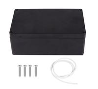 Black ABS Waterproof Electric Junction Box for Outdoor Electronics DIY | Weather Protection, Screw Assembly, Suitable for Makers, Technicians, Sensors and Electronic Modules in Industrial
