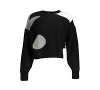 Black Abstract Design Knit Sweater Desigual Black L