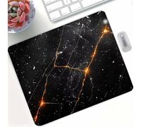 Black Abstract Gaming Mouse Pad, High Precision Smooth Surface with Anti-Fray Stitched Edges, Professional Mouse Mat for PC Gaming, Non-Slip Rubber Base, Water Resistant MousePad 47 x 35 cm d0d-41