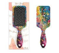Black Abstract Math Hair Brush Mathematical Wet Dry Air Cushion Hair Brush Plastic Detangler Hairbrush for Kids Adults Back To School Gift Women Men