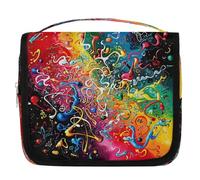 Black Abstract Math Hanging Toiletry Bag Travel Wash Bag Cosmetic Makeup Accessories Organizer Waterproof Shower Bag Beauty Pouch for Women Girls Kids Mathematical Gift