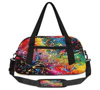Black Abstract Math Kids Overnight Duffle Bags Boys Girls Teen Mathematical Sports Gym Bag for Weekender Travel Gymnastics Dance Ballet