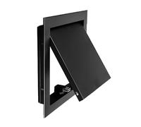 Black Access Door for Drywall Push Button Open Removable Access Panel with Frame Hidden Ceiling Access Panel Laundry Chute Door (35x60cm / 14x24in)