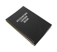 Black Accounting Ledger Book for Monthly Expenses and Budget