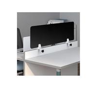 Black Acrylic Cubicle Privacy Panel with Mounting Brackets - Reusable Desk Divider for Work & Classroom, Easy to Clean, 50x60cm - Enhance Workplace Privacy