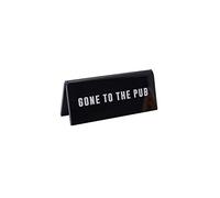 Black Acrylic Desk Sign ‘Gone To The Pub' | Office | Sign Plaque Ornament | Humour Novelty | Secret Santa | Gift For Him Her | Made in the UK | GB06575