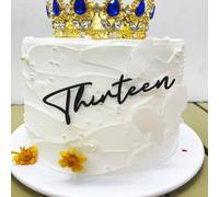 Black Acrylic Thirteen Number Birthday Cake Topper,Happy 13rd Birthday Custom Party Decoration,Hello 13 Cake Topper, Cheers to 13 Years,13rd anniversary,13th Party Decorations for Him & Her