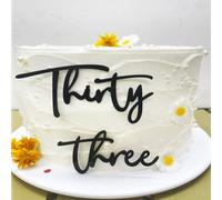 Black Acrylic Thirty Three Number Birthday Cake Topper,Happy 33rd Birthday Custom Party Decoration,33birthday decorations,33rd anniversary Cake Topper,33th Party Decorations for Him & Her