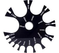 Black Acrylic Wire Gauge Measuring Tool 1mm-25mm Wire Gauge Thickness Gauge Measurement Tester Ruler Gauge Measurement Wheel Gauge Diameter Tools