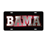 (Black Acrylic with Red Mirror/Mirror Acrylic Logo (10111)) - Alabama Crimson Tide Tag