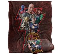 BLACK ADAM Blanket, 152 x 127 cm Character Bolt Silky Touch Super Soft Throw Blanket