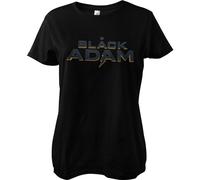 Black Adam Dark Logo Girly Tee Damen T-Shirt Black