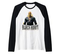 Black Adam Hero Lightning Power Raglan Baseball Tee