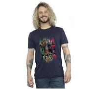 Black Adam JSA Gold Badge T-Shirt DC Comics Navy XL