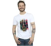 Black Adam JSA Gold Badge T-Shirt DC Comics White L