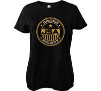 Black Adam Justice Society Girly Tee Damen T-Shirt Black